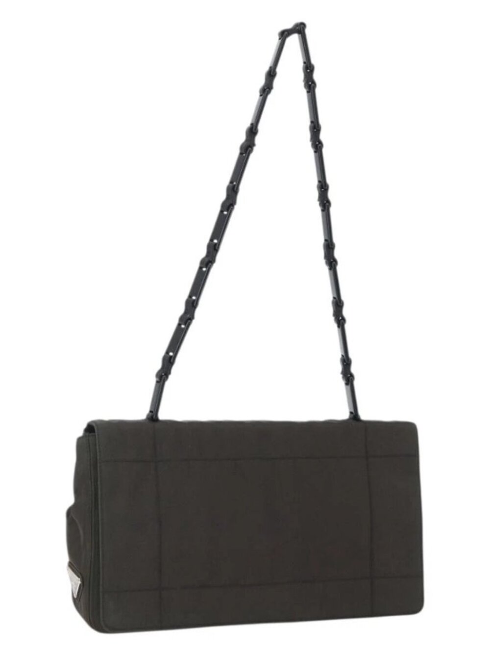 PRADA Shoulder Bag Nylon Leather Khaki Auth 173639 - Picture 2 of 12